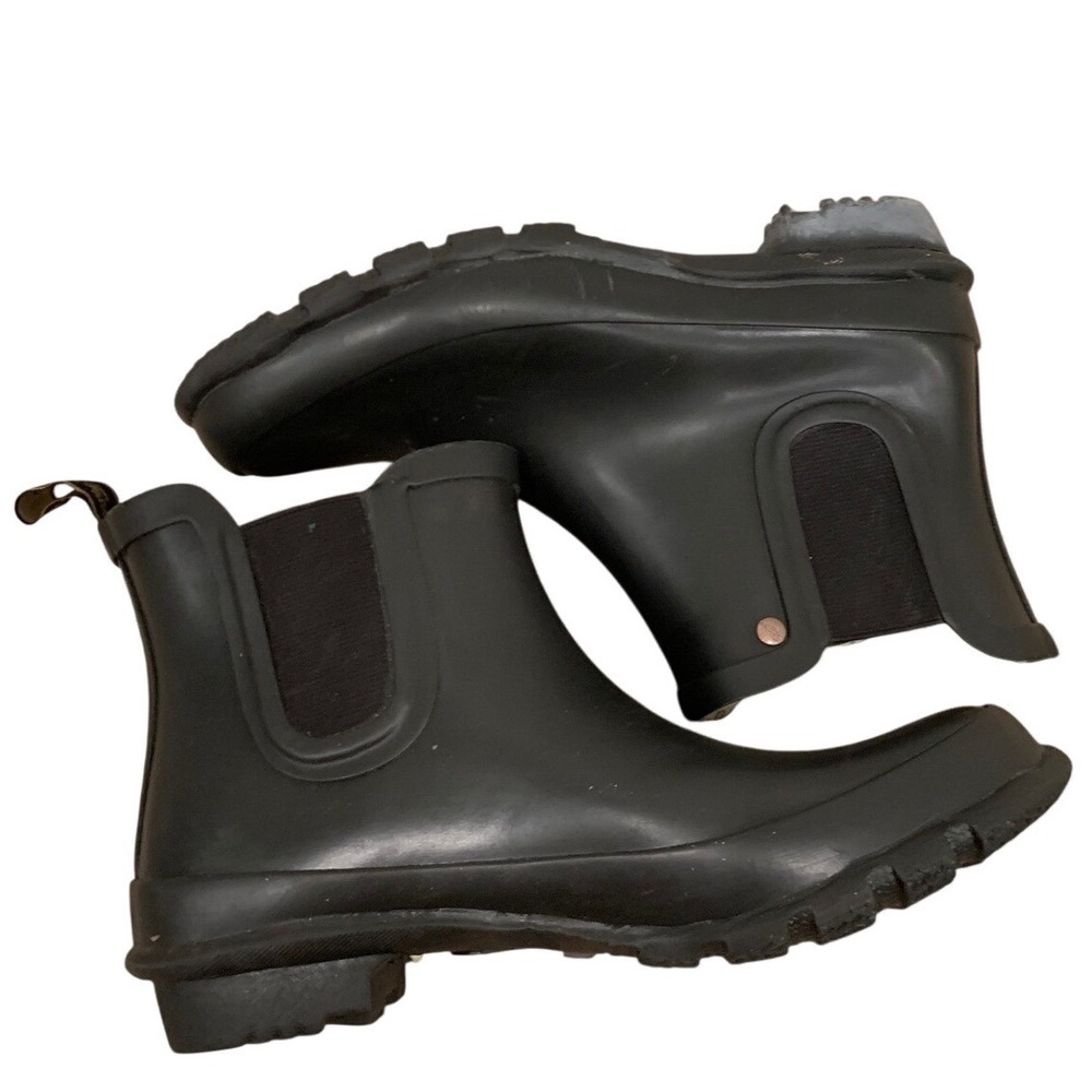 Rockfish Chelsea Rain Boots Size 8 Rubber Waterproof Gorpcore Matte Black Womens